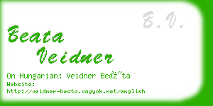 beata veidner business card